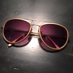 Gold aviator sunglasses